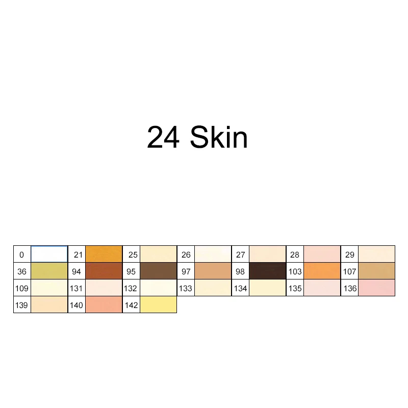 24 SKin TouchFIVE 30/40/60/80/168 Цвет маркер для рисования набор двойной головой художественный эскиз жирной на спиртовой основе маркеры для анимации Manga - Цвет: 24 SKin