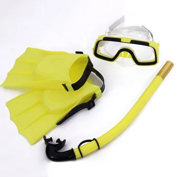 

Hot Children Diving Mask Set Anti-Fog Swimming Goggle Masks Snorkel Fins Kit for Kids Boys Girls MVI-ing
