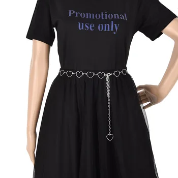 

2020 Trendy New cool Vintage 100cm Flash Drill Heart Waist Chain gold belt Cute Bling Bling for Women Punk Hip Hop Style