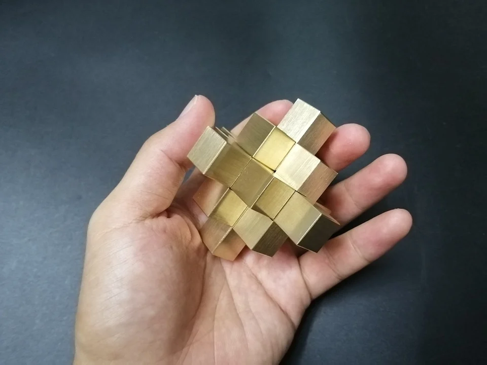 Китайский Конг Ming Lock 3D головоломка коллекция Чистая латунь металлическая головоломка модель игры хобби Игрушка Головоломка