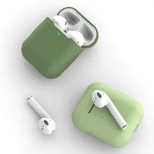 Miękkie silikonowe futerały dla Apple Airpods Bluetooth bezprzewodowe słuchawki pokrywa dla Apple Air Pods etui z funkcją ładowania torby pokrywa Sk tanie tanio oein CN (pochodzenie) Pudełka For Apple Airpods LP168098 Silicone 11 5g 12 5g Multiple colors to choose
