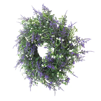 

1pc Stylish Chic Lovely Cute Lavender Wreath Lavender Ornament Party Garland Hanging Wreath for Home Decor