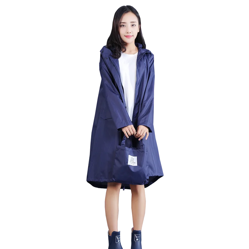 Fashion Women Raincoat Jacket Portable Clear Poncho Rain Coat