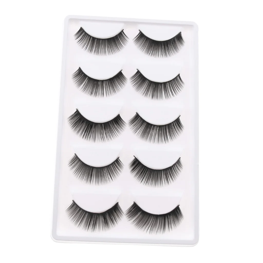 5 Pairs Long Black Fake Eyelashes Eye Lashes for 12 Inch Blythe Neo Dolls DIY Making & Repair Accessories