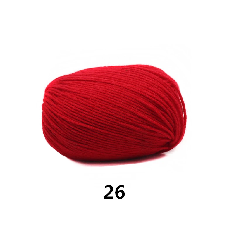26 10pcs 10 шт. ПРЯЖА ДЛЯ ВЯЗАНИЯ Штраф Камвольной Хлопковой нити, Пряжа Смесовая Строки Ручного Вязания Пряжи для Свитера Шарф 500 г - Цвет: 26 10pcs