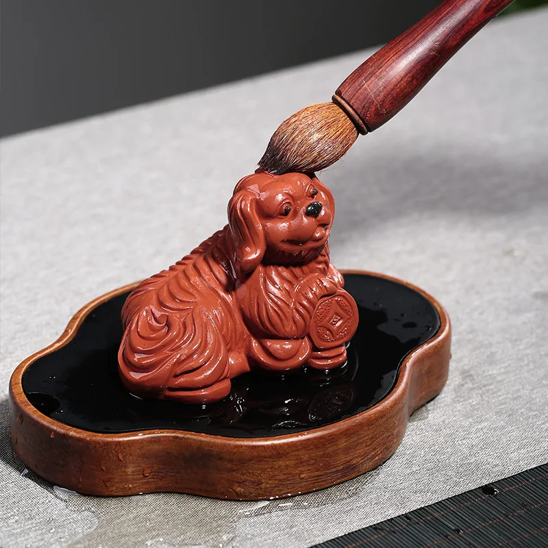 Clay Tea Ornaments Wholesale Fully Entirely Handmade Lucky Auspicious Lion Wholesale Small Clay Decoration Sculpture a Generatio
