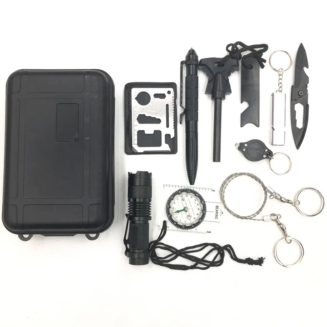 

Outdoor Survival Multi-function Camping Rescue Emergency Compass Whistle Knife Equipment Snowflake Multi Tool EDC Tool