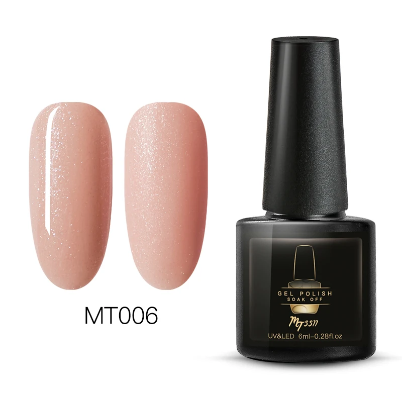 Mtssii 6ml Rose Gold Gel Nail Polish Glitter Sequins Soak Off UV Gel Varnish Color Nail Gel Polish UV Nail Gel Manicure Lacquer - Цвет: FFS05470