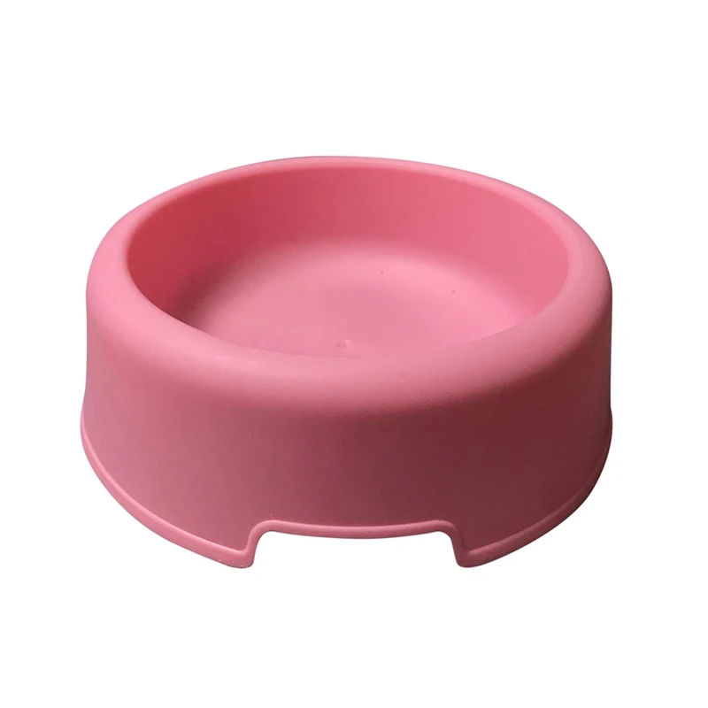 Cuenco redondo de resina para mascotas, plato básico de comida y comedero de agua para perros y gatos, fácil de limpiar