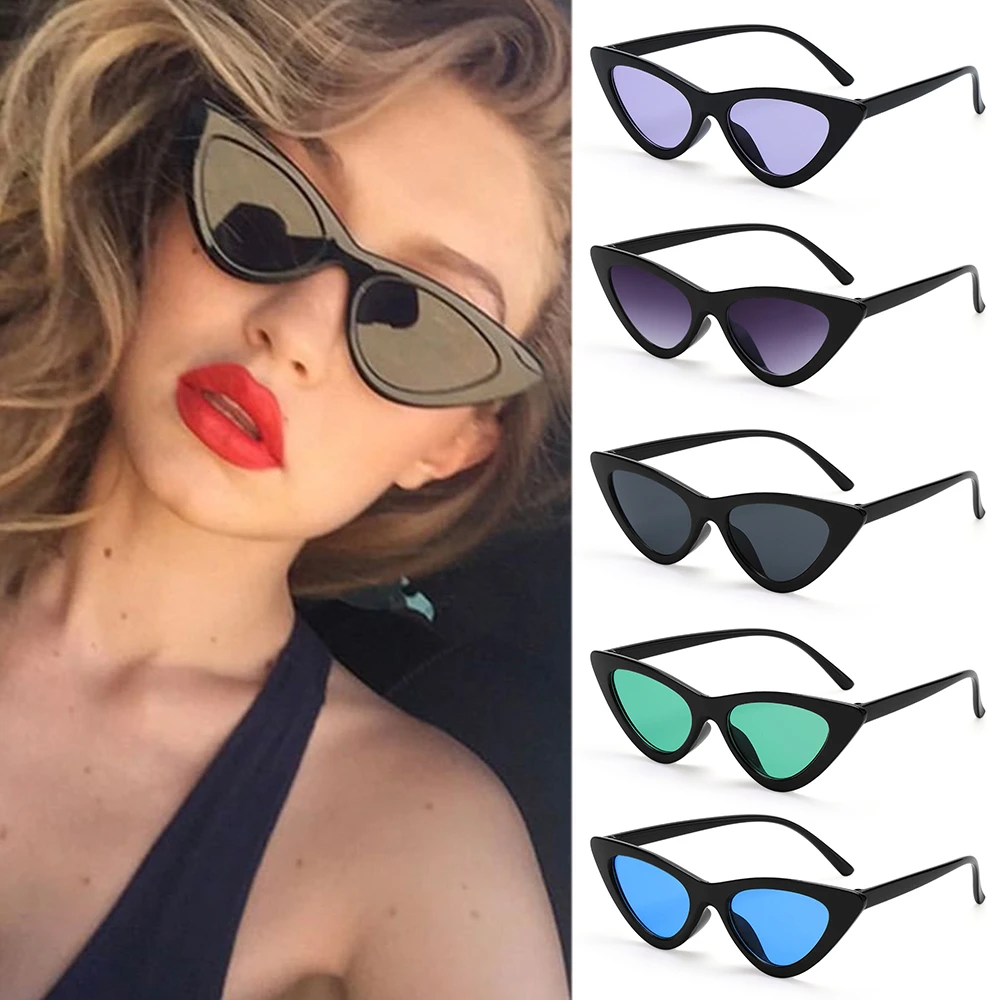 Fashion Sexy Retro Sunglasses Vintage UV400 Small Triangle Sunglasses Female Shades Eyewear Sun Shades Outdoor Accessories