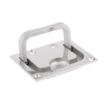 

6pcs Stainless Steel Yachts Hatch Latch Cabinet Flush Lift Ring Pull Handle Flush Ring Pull Handles 75x55mm