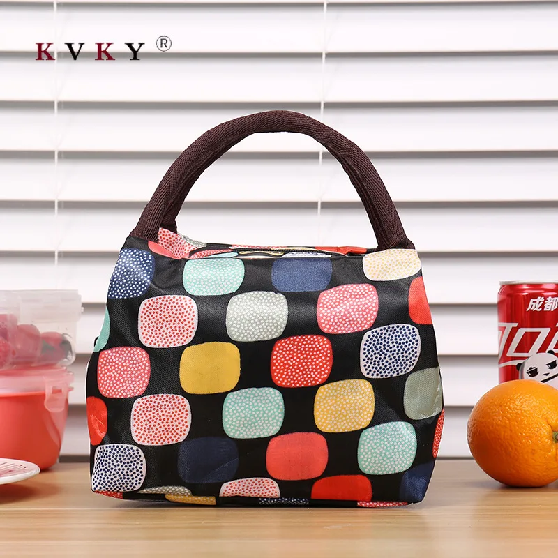 

Aosbos Fashion Portable Insulated Canvas Lunch Bag Thermal Food Picnic Lunch Bags for Women Kids Men Cooler Lunch Box Bag Tote