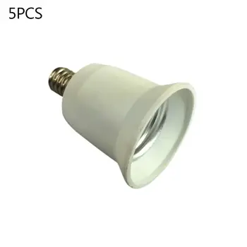 

5 Pcs E12 to E26 E27 Light Chandelier Holder LED Bulb Base Adapter Converter Set