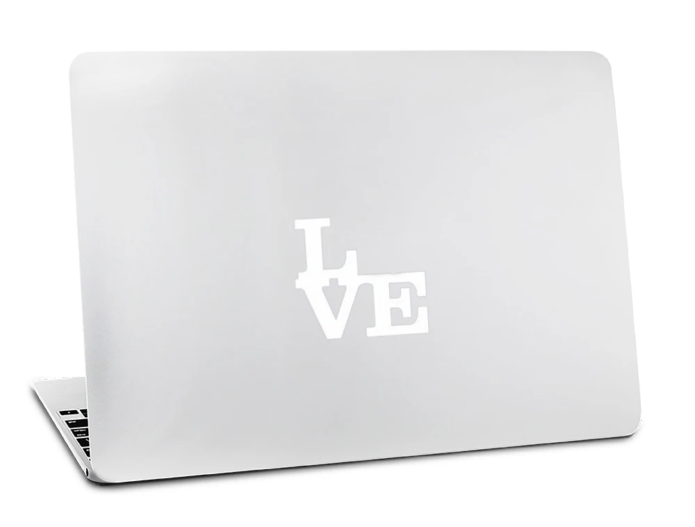 Виниловая наклейка с подсветкой Love Heart для Apple, логотип, для Macbook Skin Air 11 13 Pro 13 15 17 retina, наклейка на компьютер - Цвет: T3001-WT