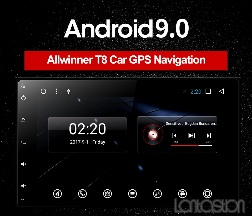 Best Allwinner T8 android 9.0 Car DVD  for Toyota Corolla Auris Fortuner 2017 Octa Core Auto Radio Multimedia NAVIGATION car dvd gps 0