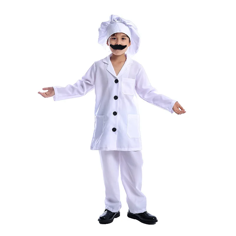 

Cute Chef Costume Boys Halloween Costume For Kids Carnival Party Cook Dress Up
