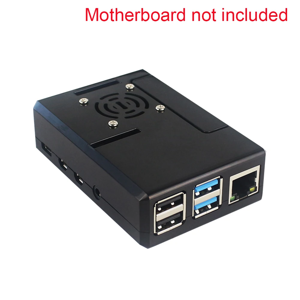 

With Cooling Fan Compact Housing Parts Durable Demo Board Cover ABS Case Ports Accessories Protective For Raspberry Pi 4