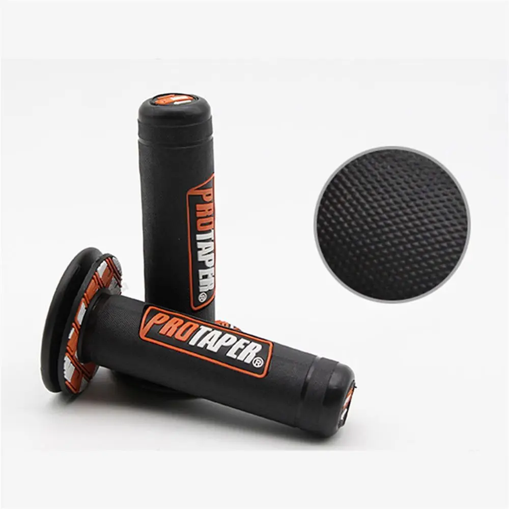 orange Горячая 1 пара(2 шт) 7/" резиновые ручки для мотоцикла Autobike Руль Ручка бар ATV Байк аксессуары - Цвет: orange