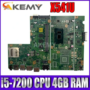 

AKemy X541UAK Laptop motherboard i5-7200 CPU 4GB RAM For Asus X541UVK X541UA Test mainboard X541UAK motherboard test 100% ok