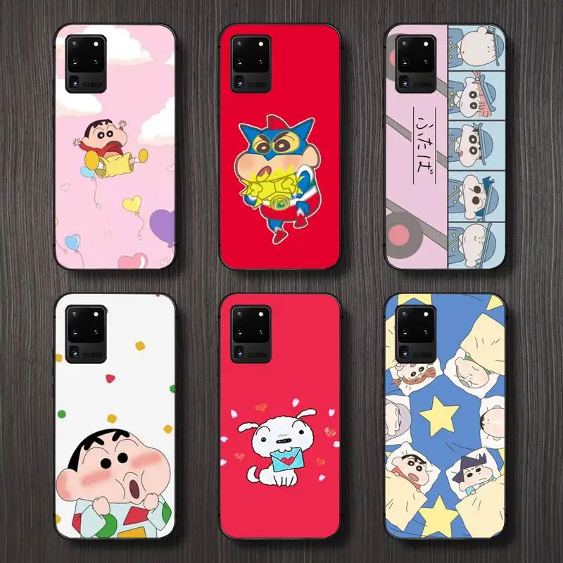 

Japanese Cartoon Crayon Shin-chan Phone Case For Samsung galaxy S 7 8 9 10 20 edge A 6 10 20 30 50 51 70 note 10 plus