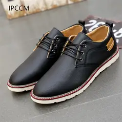 IPCCM/2018 г.; сезон весна-осень; Новая модная повседневная мужская обувь из искусственной кожи высокого качества в британском стиле