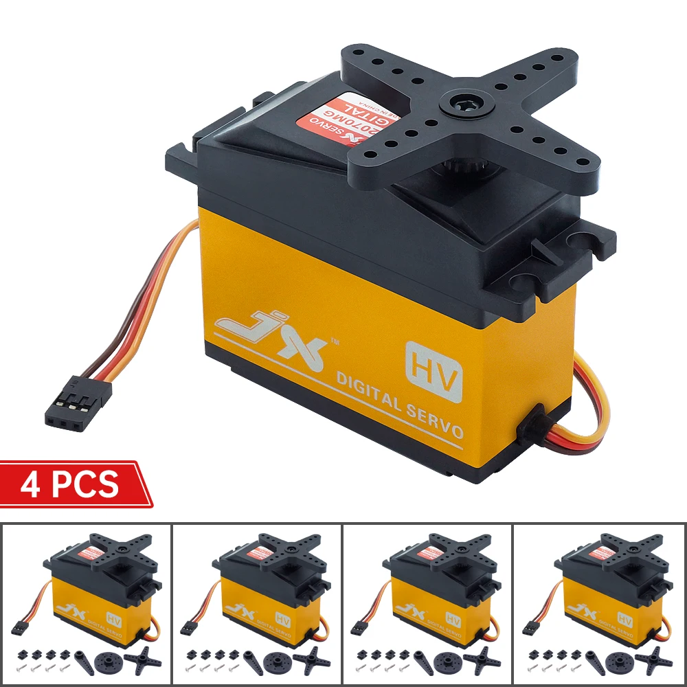 

4 шт JX PDI-HV2070MG 73 кг HV металлические Шестерни цифровой сервопривод с 1/5 для автомобиля, совместимый с Iphone, SAVOX-0236 LOSI XL 5T BAJA