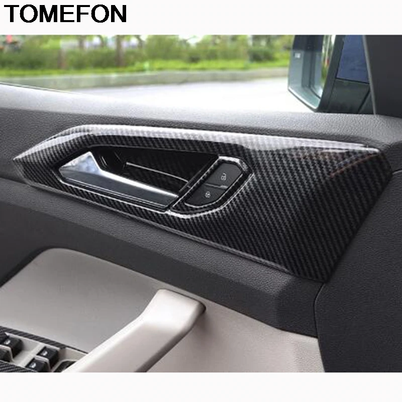 TOMEFON для Volkswagen T-Cross Автомобильная Боковая дверь внутренняя ручка чаша рамка литые накладки аксессуары для интерьера ABS