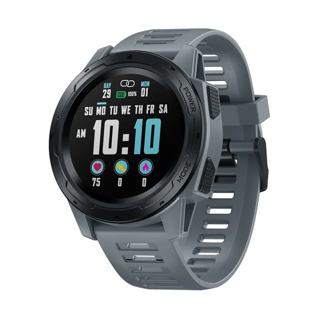 Zeblaze VIBE 5 PRO, цветной сенсорный дисплей, умные часы, пульсометр, много видов спорта, отслеживание, смартфон, уведомления, IP67, умные часы - Цвет: Серый