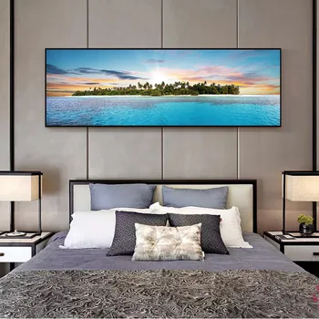 

Beautiful Island Coconut Grove In The Sun Painting Canvas Posters Prints Cuadros Wall Art Pictures For Living Room Decoration