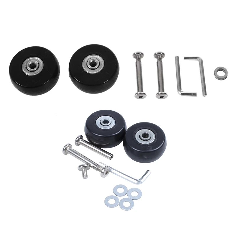 

4 Sets Of Luggage Suitcase Replacement Wheels Axles Deluxe Repair Tool 50x20x6.1 Mm & OD 40Mm