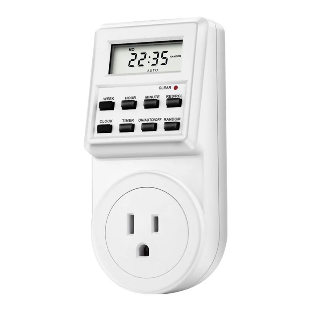 

Mini Digital LCD 230V 16A Timer Switch Socket Outlet Plug-in Time Control for Kitchen Electric Appliance Plug with Colock