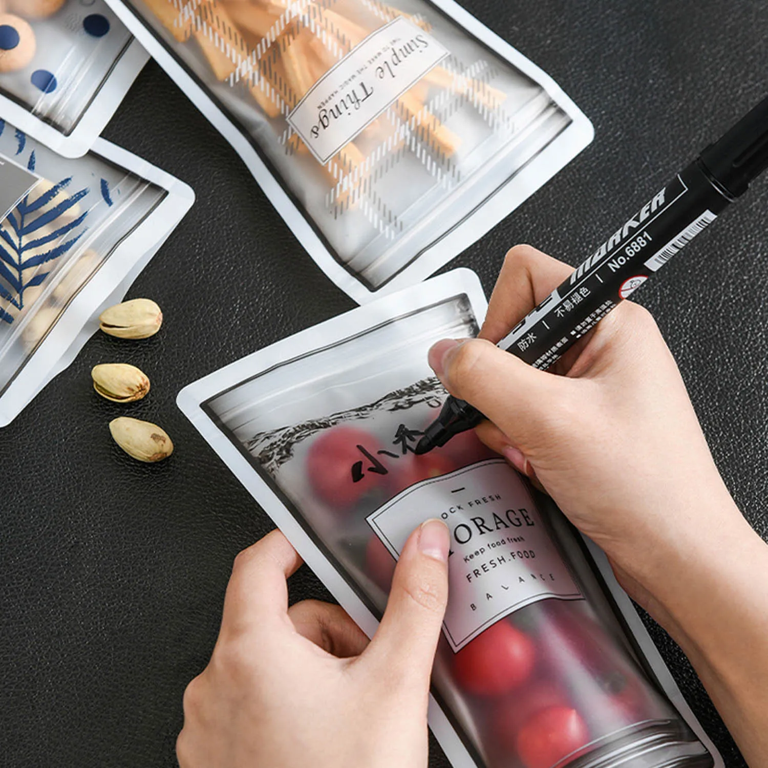 Behogar Многоразовые Пакеты для хранения продуктов 4 шт. морозильная камера пакеты