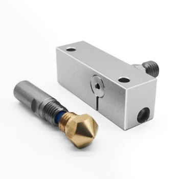 

HOT-1Set MK10 All Metal Kit with Heater Block Threaded Nozzle for Wanhao I3/MakeBot/Creator Pro 3D Printer Parts