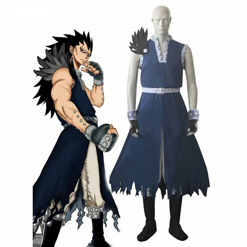 

Blue Fairy Tail Dragon Slayer Gajeel Redfox Cosplay Costume Anime Costume For Halloween Tailor-made/Customize