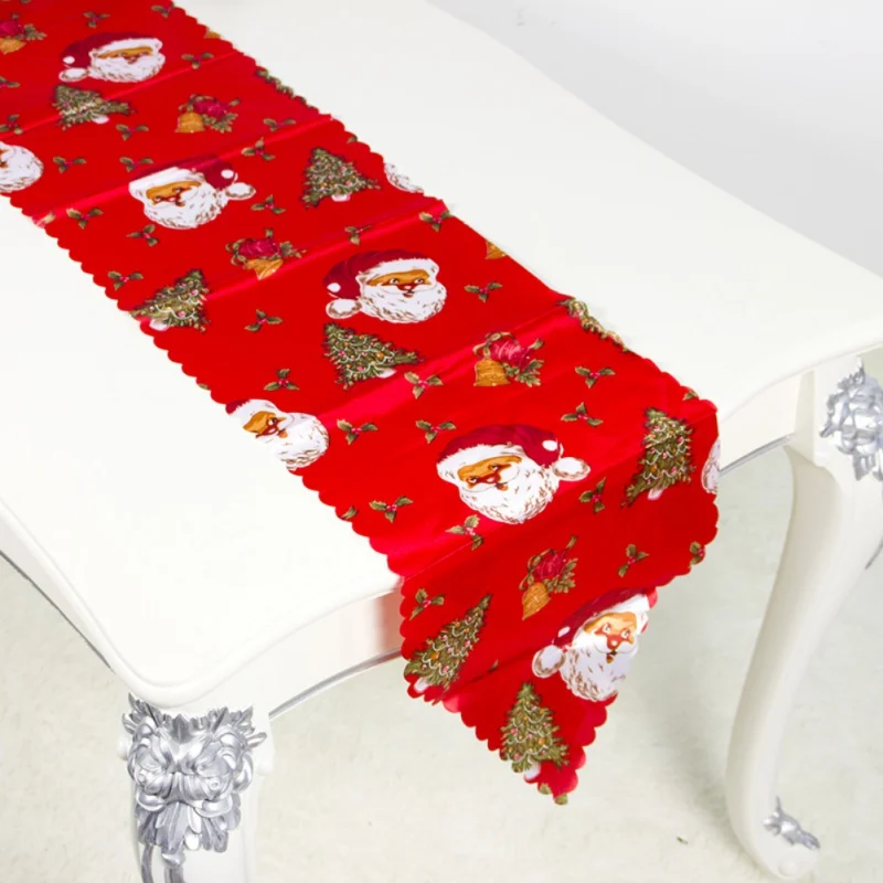 

Christmas Table Runner Linen Table Flag Tablecloths Party Decoration Creative Table Runner Table Decoration Holiday Table Decor