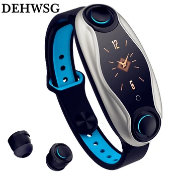 

New Smart Band Bluetooth 5.0 with Wireless Earphones IP67 Waterproof Smart Watch For Men Women Clock Hate Rate Blood Pressure