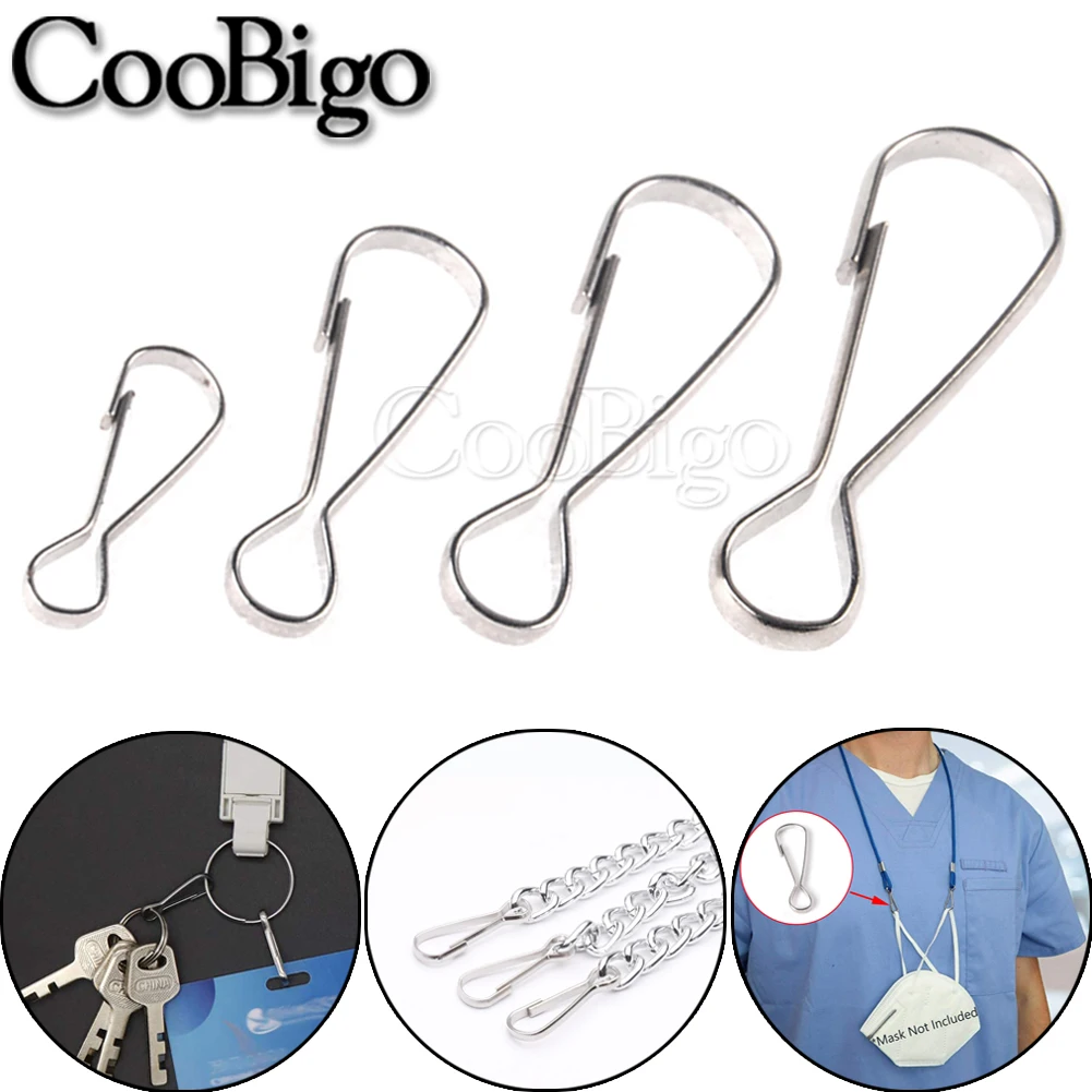 25pcs Snaps Hook Clips Keychain Fastener Clasp Buckle Wallet Purse Keyring Hardware Bag Chain DIY Accessories Silver Metal | Дом и сад