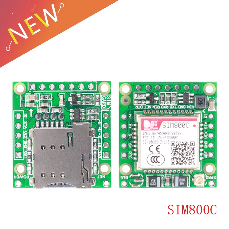 Макетная плата SIM800C GPRS GSM для беспроводного модуля SIM800 USB TTL 5 18 в Arduino с 2 54