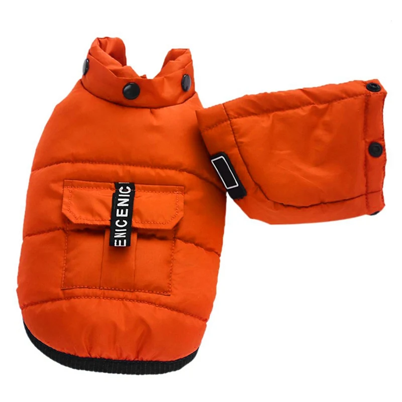 Зимняя одежда для собак, утолщенный флисовый воротник, пальто для собак для маленьких собак, теплое ветрозащитное хлопковое Стеганое пальто для питомцев, куртка для щенка - Цвет: AS SHOW