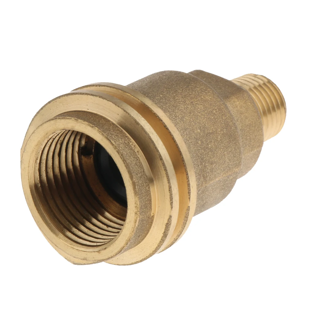 2PCS QCC1 Nut Propane Gas Fitting Adapter with 1/4 Inch Male Pipe Thread Solid Brass Construction
