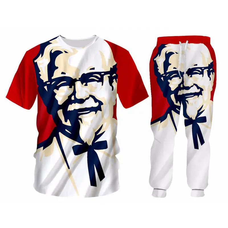S-6XL MenWomen 2 Pcs Sportsuit Sets Fashion Long Sleeve 3d Kfc Old man Print Hoodies+Pants Set Unisex Zipper Tracksuit Custom (18)