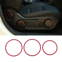 Perilla de ajuste para asiento de coche, cubierta de anillo embellecedora, color rojo, para Mercedes Benz A B GLA CLA clase W176 W117 W246 C117 A180, 3 uds.