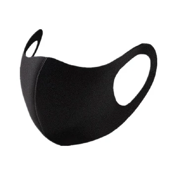 

10pcs Fashion Sponge Mask Dust-proof Breathable Black Washable Adjustable Outdoor Face Mouth Mask