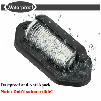 

Boats LED license plate light Automotive 4pcs RV Universal Sealed 6 LED