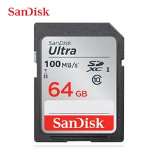 SanDisk Ultra tarjeta Original SD 16GB 32GB SDHC GB 64GB 128GB SDXC Class10 tarjeta de memoria C10 R80MB/s 533X USH-1 SD para la cámara