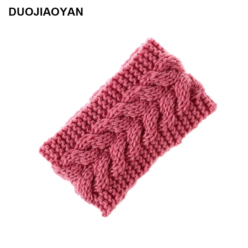 FF30-4 DUOJIAOYAN дизайн ручной работы BOHO Женская головная повязка вязаный твист теплый ремешок для волос защита ушей аксессуары для волос - Цвет: FF30-4