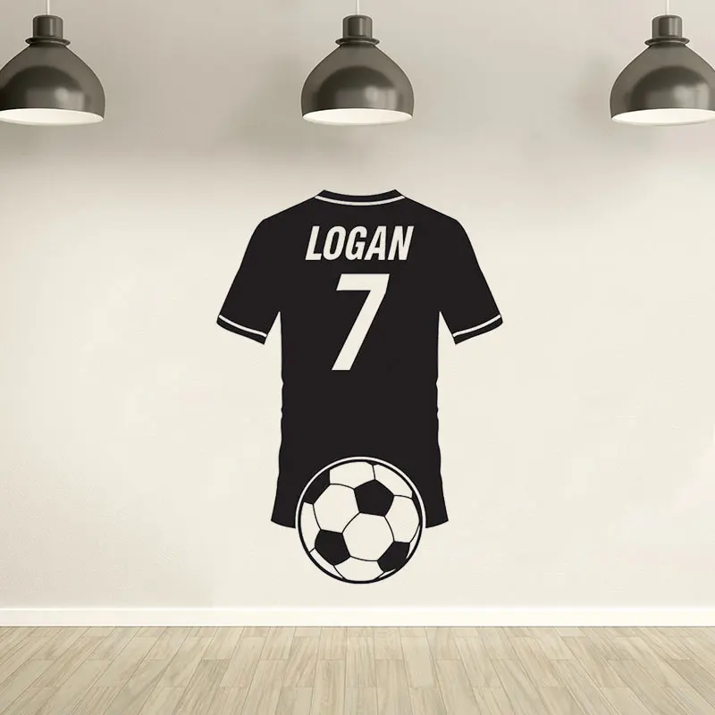 Football Sign Number Soccer Wall Decal Art Sticker Boys Room decoration Removable Stickers CX226 | Дом и сад