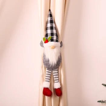

Christmas Doll Door Curtain Buckle Curtain Holders Clip Tieback Hanging Ornament Festival Supplies Home Gift for Xmas Party