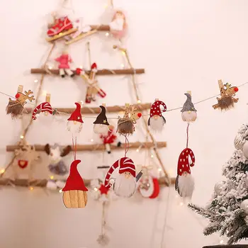 

HUIRAN Christmas Doll Wooden Clip Merry Christmas Ornaments Christmas Decor for Home Noel Navidad 2020 Xmas Gifts New Year 2021