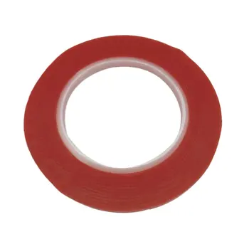 

25M/Roll Waterproof Red Film Transparent Double Side Adhesive Tape 1mm /2mm/5mm/8mm Width High Temperature Resistance Tape